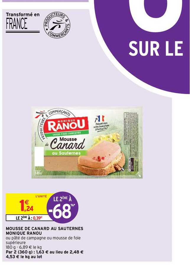 mousse de canard au sauternes monique ranou