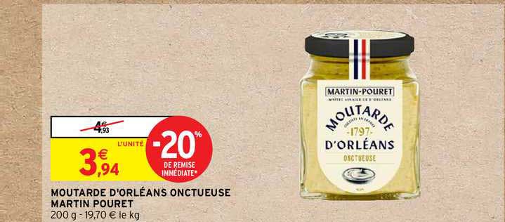 moutarde d'orléans onctueuse martin pouret