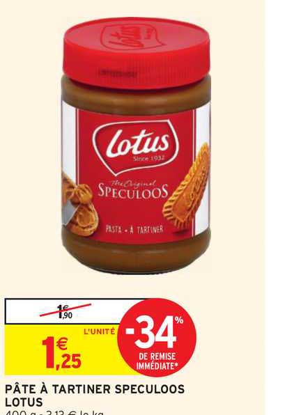 Pâte à Tartiner Speculoos Lotus