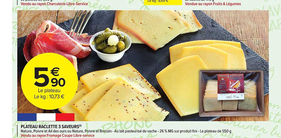 Plateau Raclette 3 Saveurs