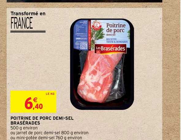 poitrine de porc demi-sel brasérades