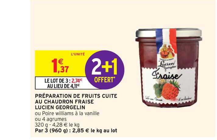 préparation de fruits cuite au chaudron fraise lucien georgelin