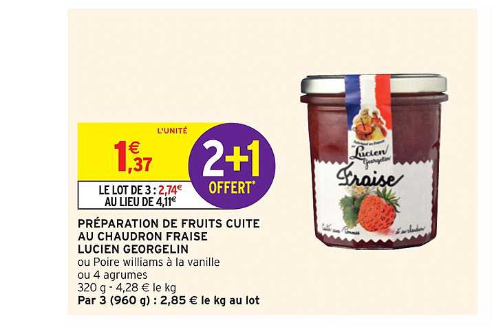 préparation de fruits cuite au chaudron fraise lucien georgelin