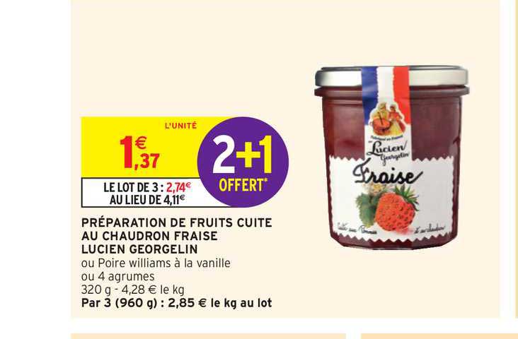 préparation de fruits cuite au chaudron fraise lucien georgelin