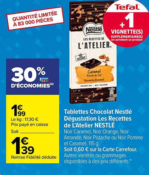 tablettes chocolat nestlé dégustation les recettes de l'atelier nestlé