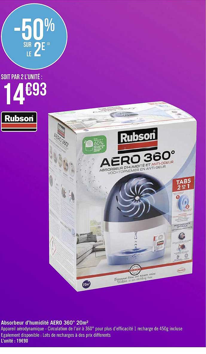 Absorbeur D'humidité Aéro 360° 20m3