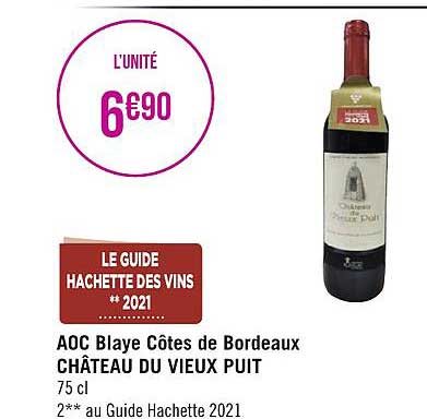 aoc blaye côtes de bordeaux château du vieux puit