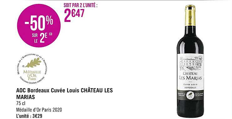 aoc bordeaux cuvée louis château les marias