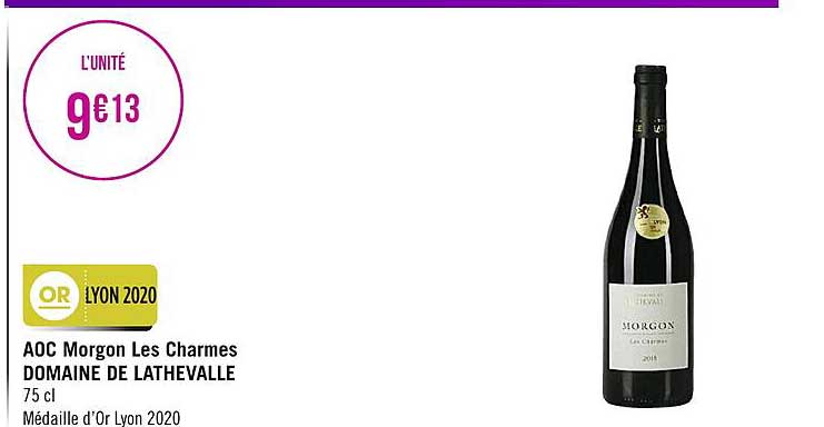 Aoc Morgon Les Charmes Domaine De Lathevalle
