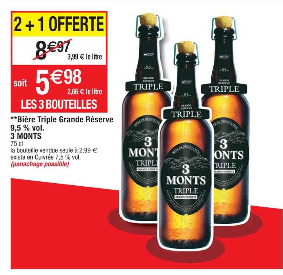 bière triple grande réserve 9,5% vol. 3 monts
