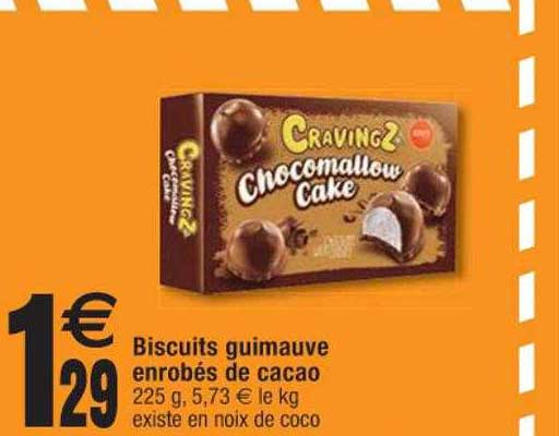 biscuits guimauve enrobés de cacao