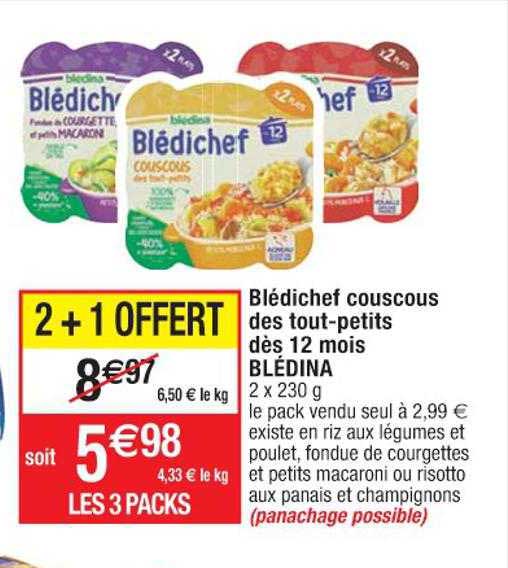 blédichef couscous des tout-petits dès 12 mois blédina