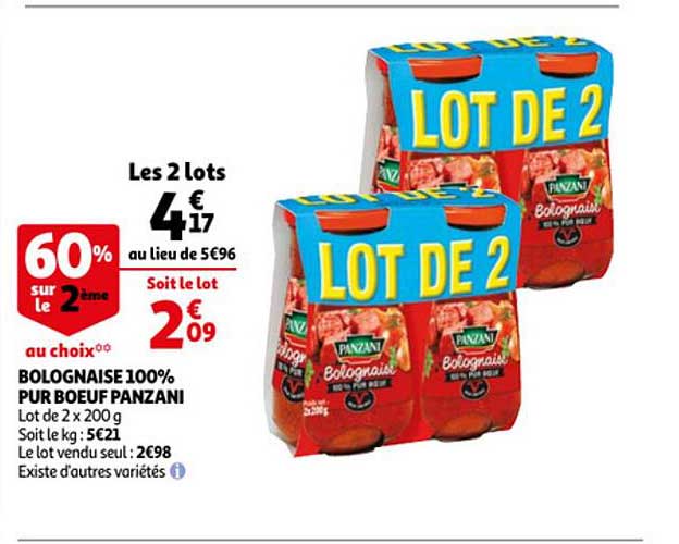 Bolognaise 100% Pur Bœuf Panzani