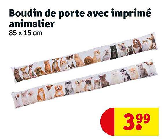 boudin de porte avec imprimé animalier
