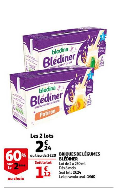 briques de légumes blédiner