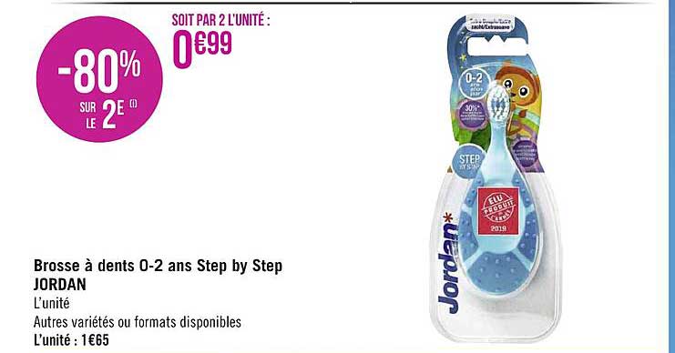 brosse à dents 0-2 ans step by step jordan