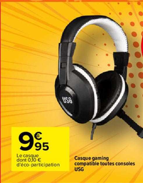 casque gaming compatible toutes consoles usg