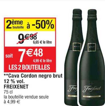 cava cordon negro brut 12% vol. freixenet