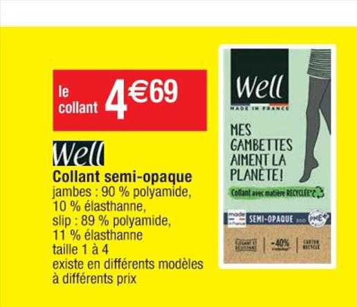 collant semi-opaque well