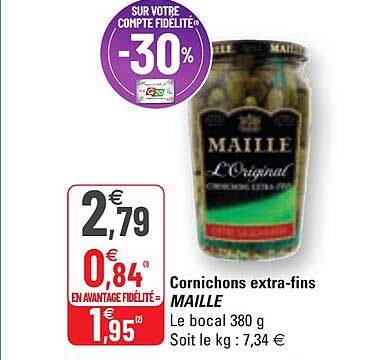 cornichons extra-fins maille