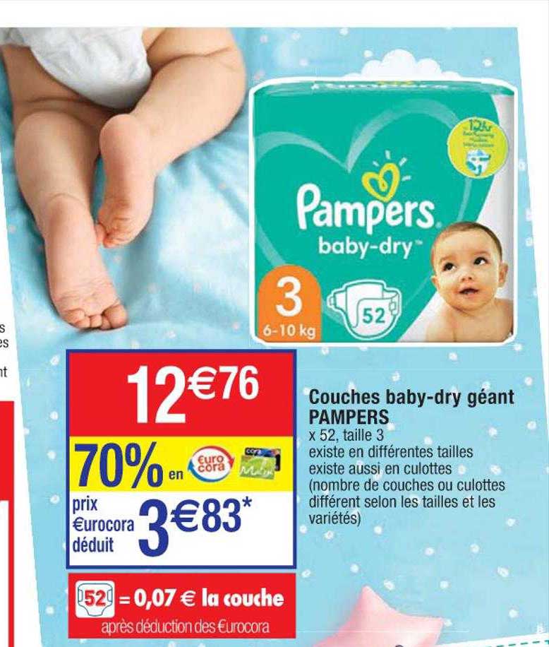 couches baby-dry géant pampers