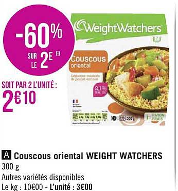 couscous oriental weight watchers