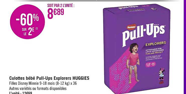 culottes bébé pull-ups explorers huggies