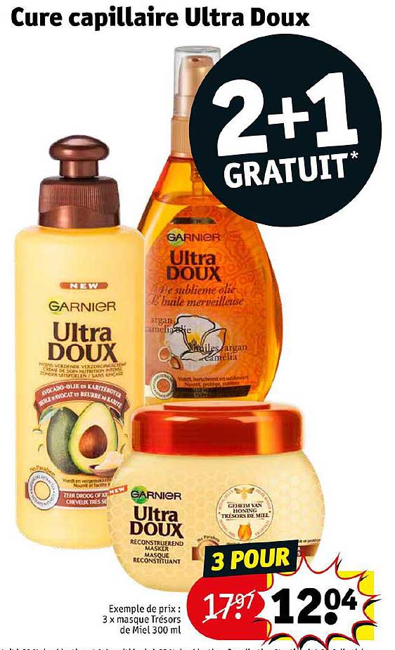 cure capillaire ultra doux garnier