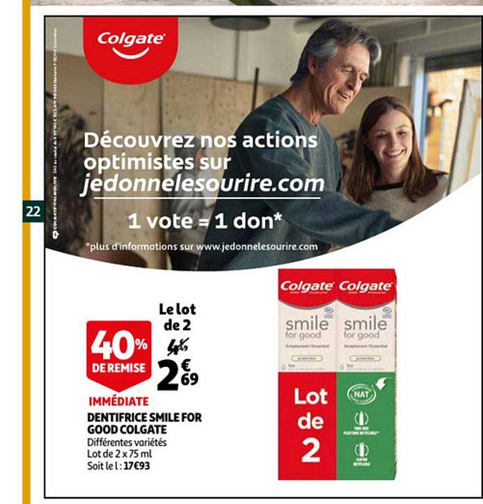 dentifrice smile for good colgate