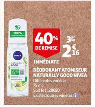 Déodorant Atomiseur Naturally Good Nivea
