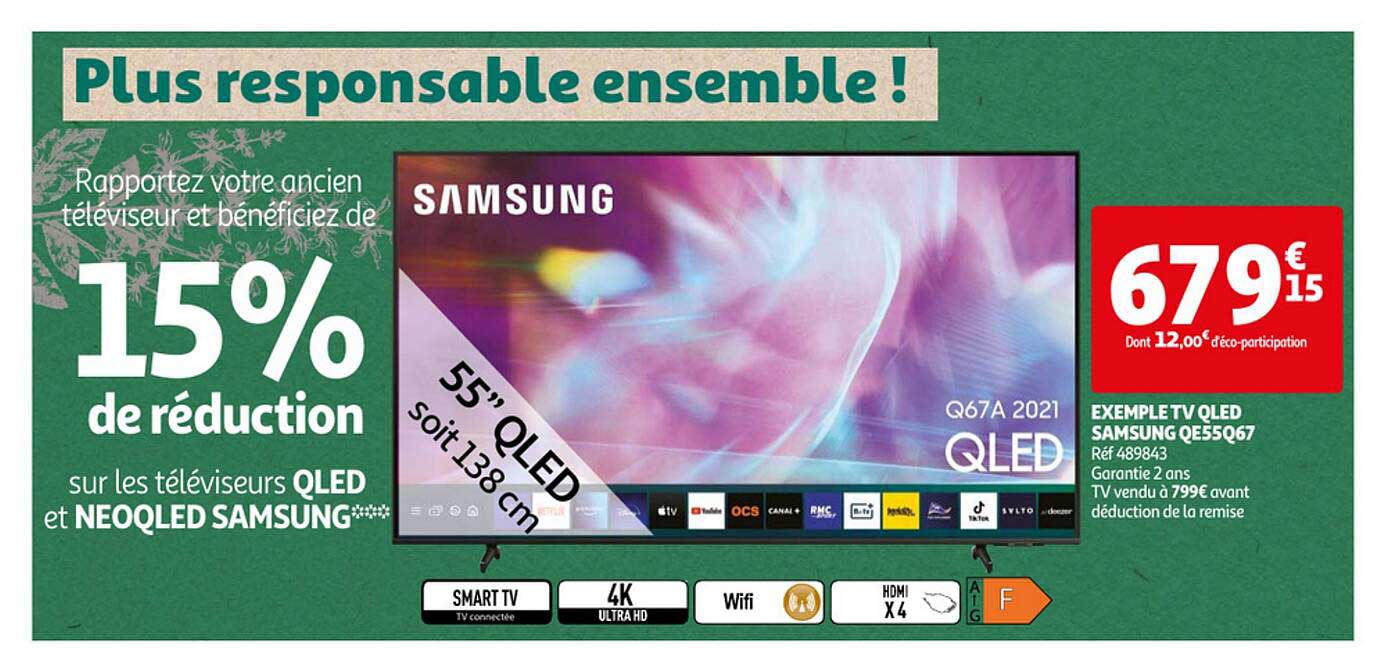 tv qled samsung qe55q67