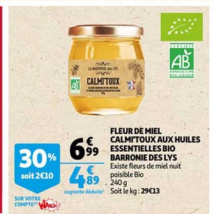 fleur de miel calmi'toux aux huiles essentielles bio barronie des lys