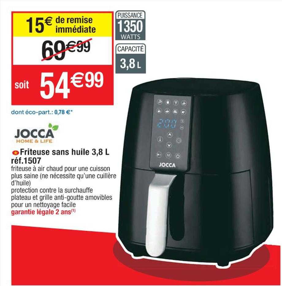 Friteuse Sans Huile 3,8 L Jocca Home & Life