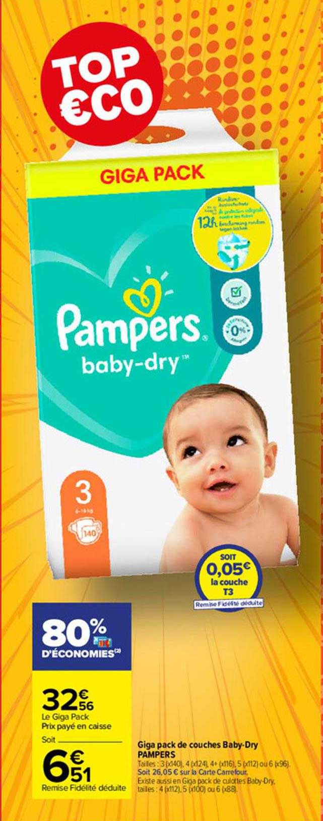 Giga Pack De Couches Baby Dry Pampers