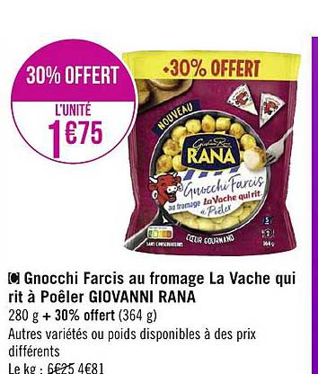 gnocchi farcis au fromage la vache qui rit à poêler giovanni rana