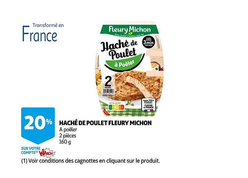 haché de poulet fleury michon