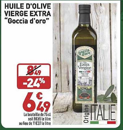 huile d'olive vierge extra "goccia d'oro"