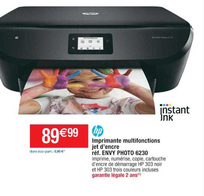 imprimante multifonctions jet d'encre envy photo 6230 hp