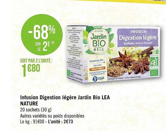 infusion digestion légère jardin bio léa nature