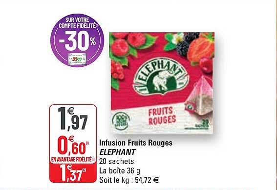 Infusion Fruits Rouges éléphant