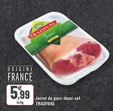 jarret de porc demi-sel tradival