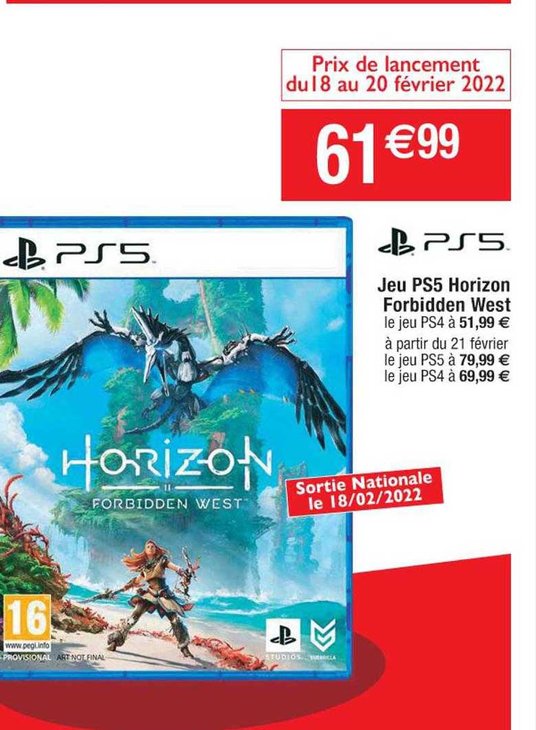 jeu ps5 horizon forbidden west ps5