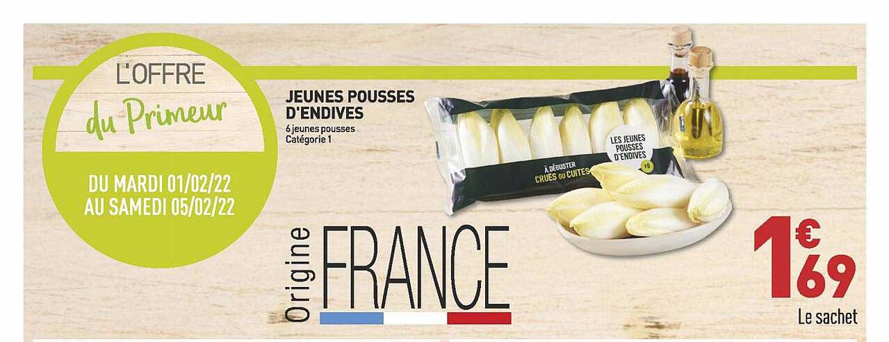 jeunes pousses d'endives