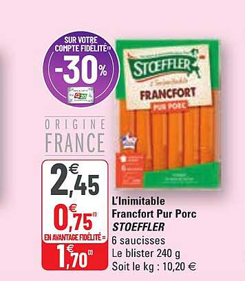 l'inimitable francfort pur porc stoeffler