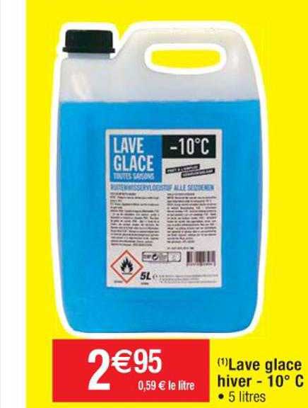 lave glace hiver -10°c