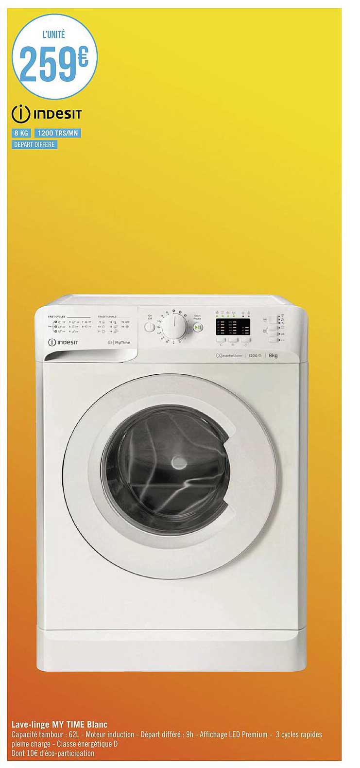lave linge indesit