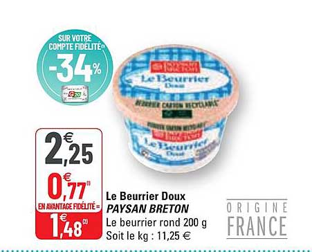 le beurrier doux paysan breton