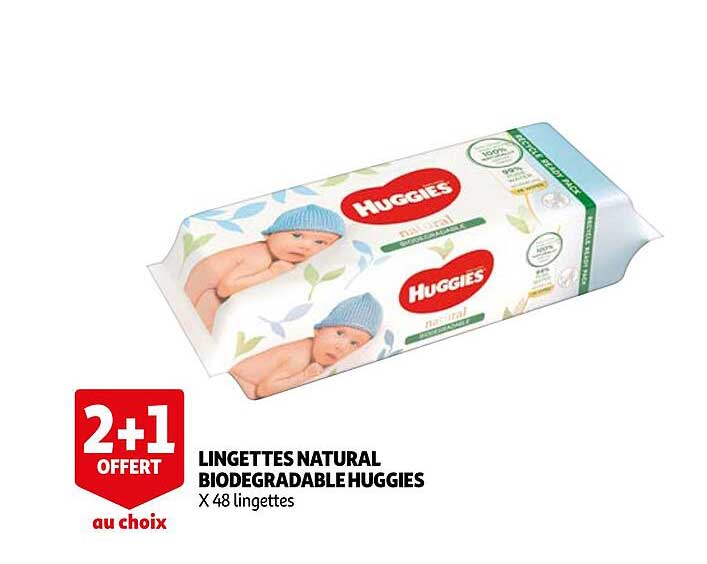 lingettes natural biodégradable huggies