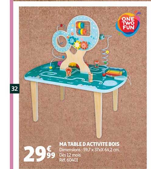 ma table d'activité bois