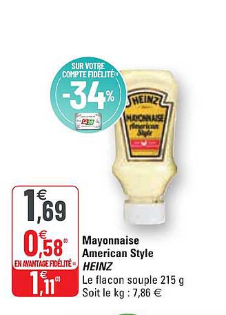 mayonnaise american style heinz